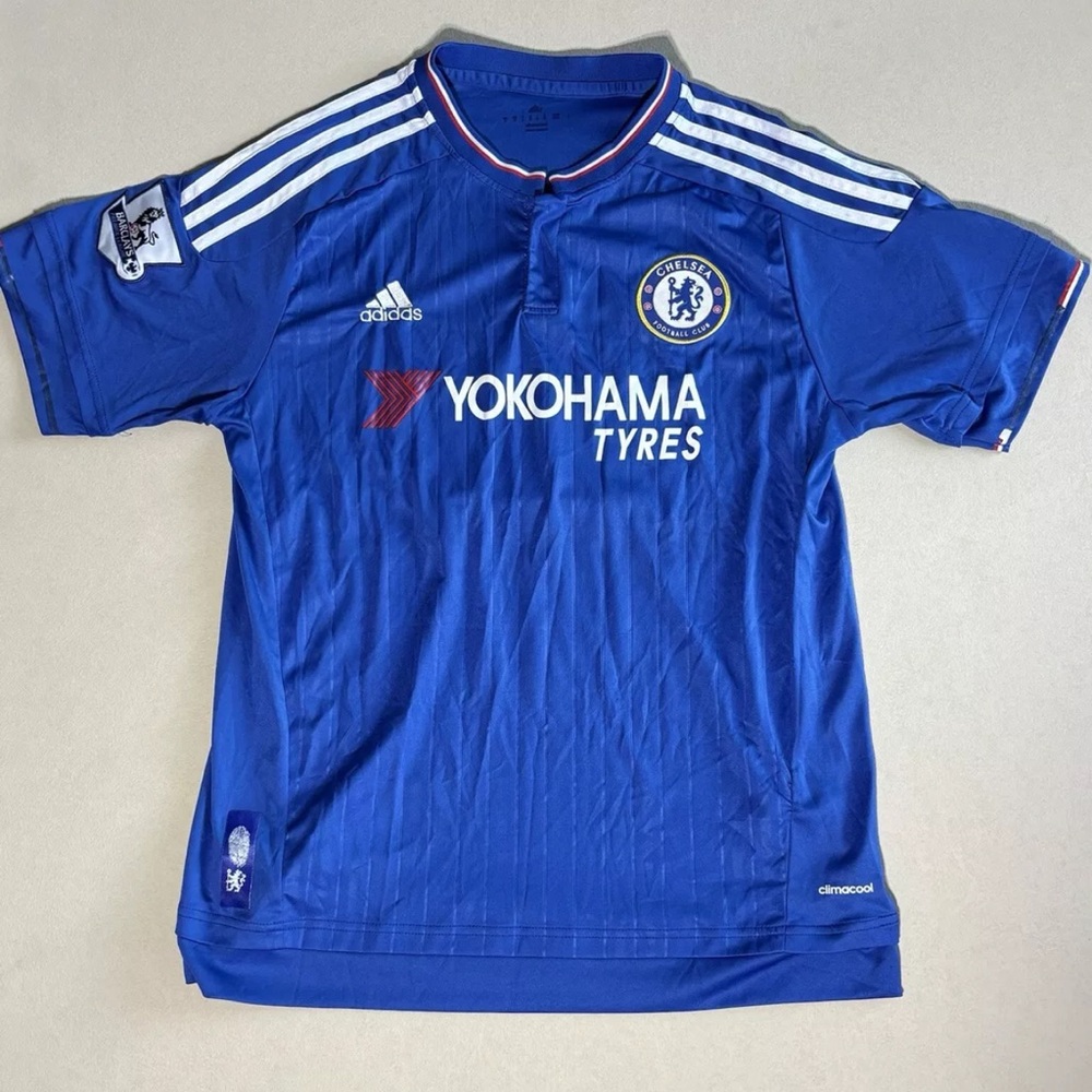Chelsea FC Jersey 2015 2016 Home Size M Tshirt Adidas No. 10 Eden Hazard Soccer